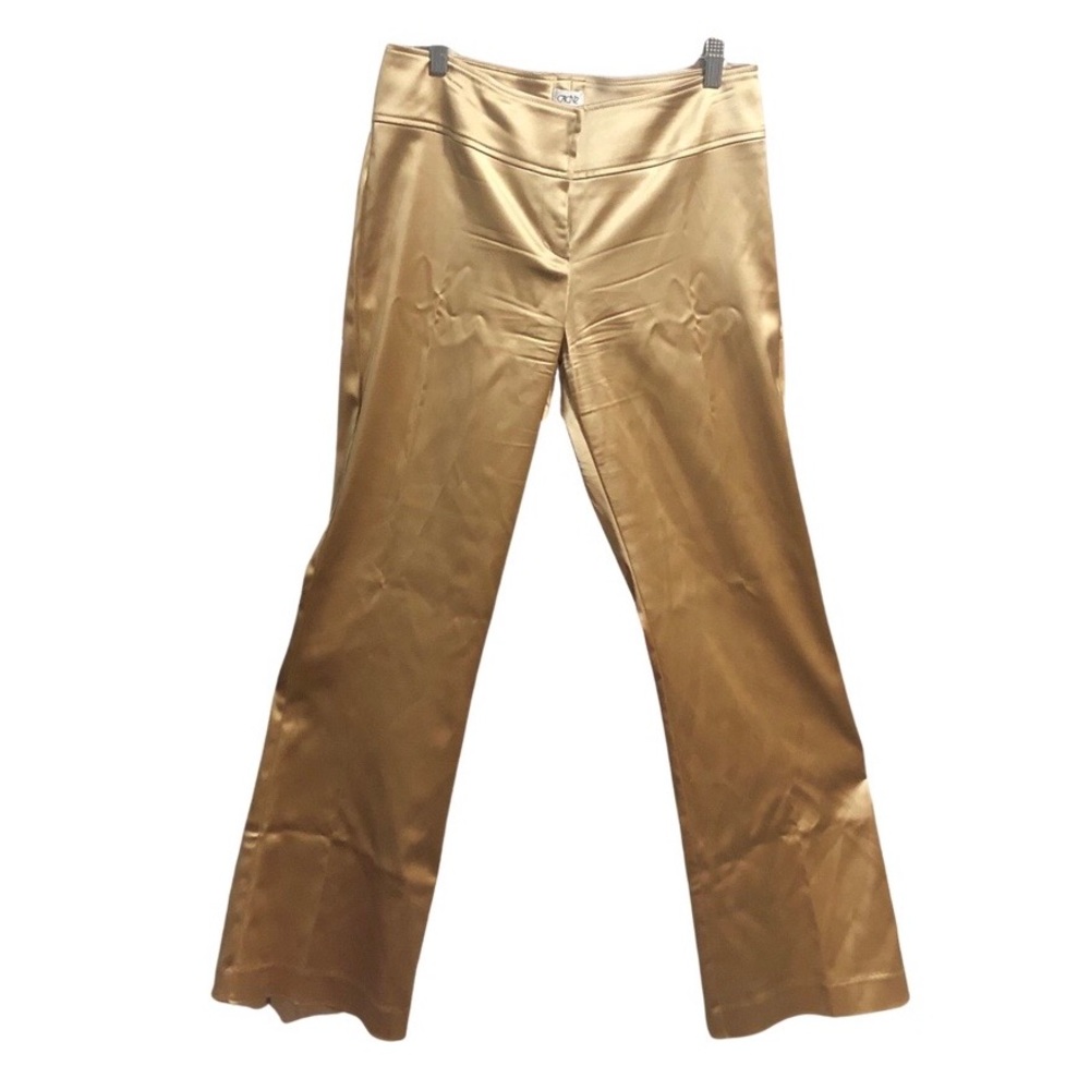 Vintage Cache Gold Satin Dress Pants Size 10